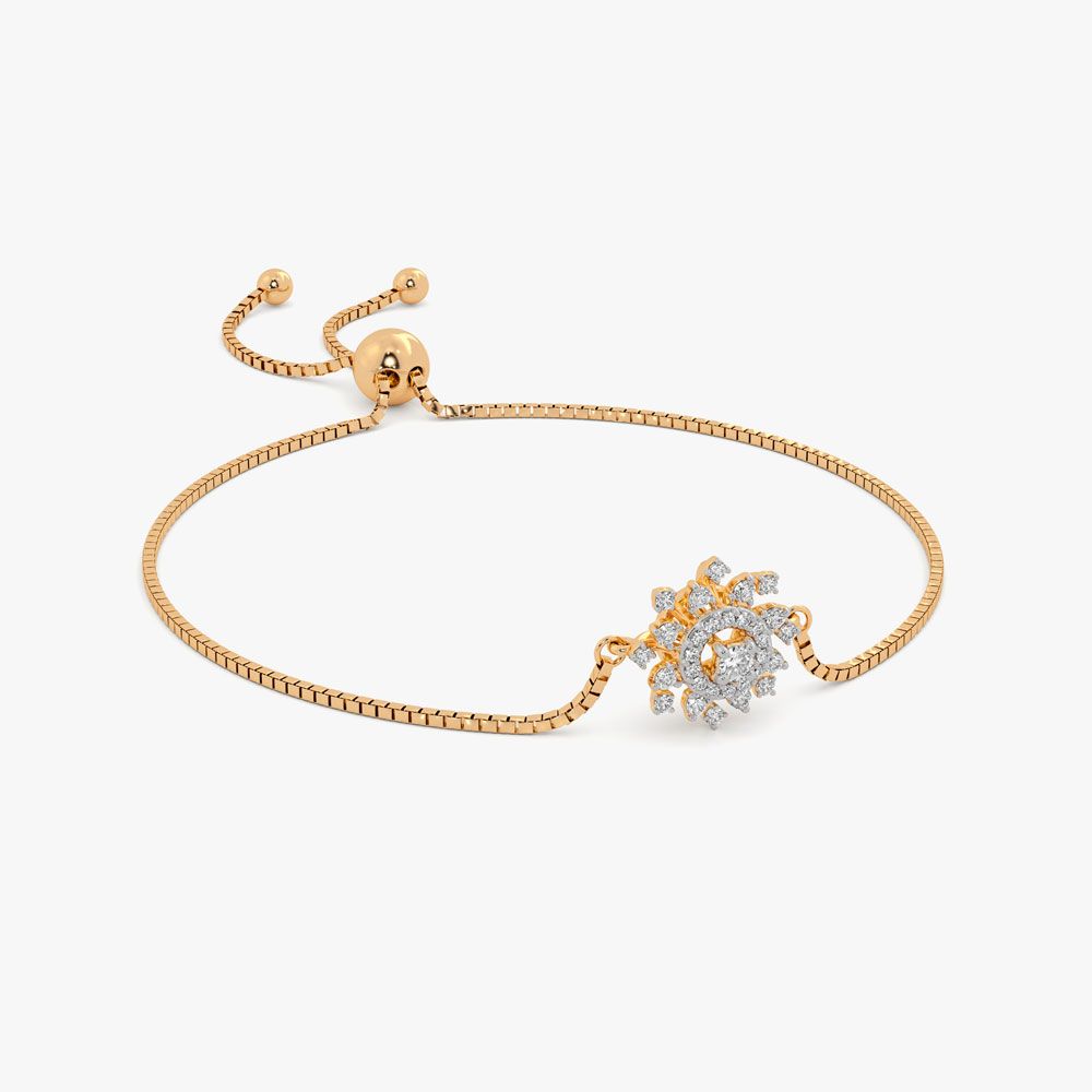 Filigree Bracelet in 18KT Yellow Gold-Bracelets-OBR23001-D400RHB