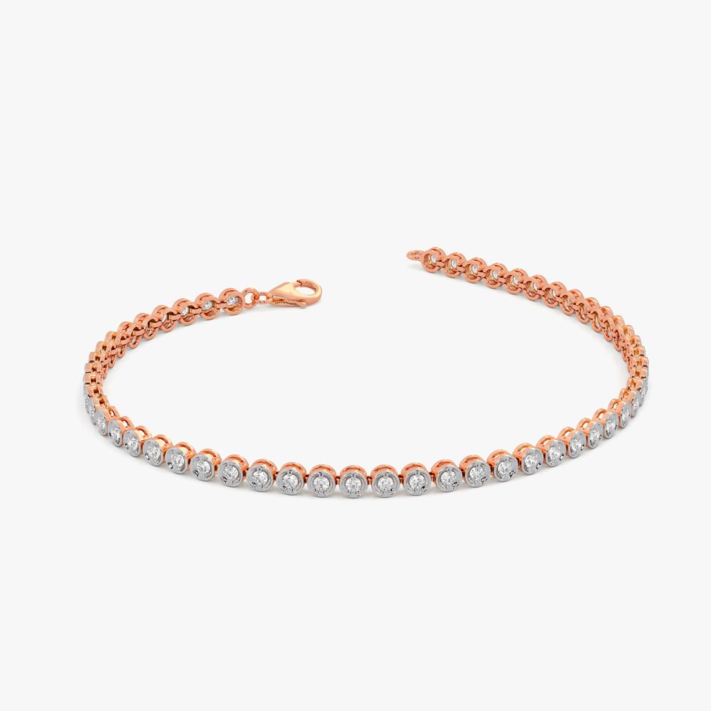 Stunning Rose Gold and Diamond Bracelet-All Jewellery-OBR23002-D400XJB