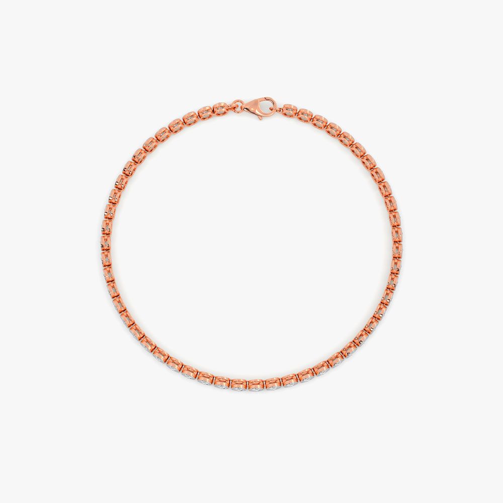 Stunning Rose Gold and Diamond Bracelet-All Jewellery-OBR23002-D400XJB