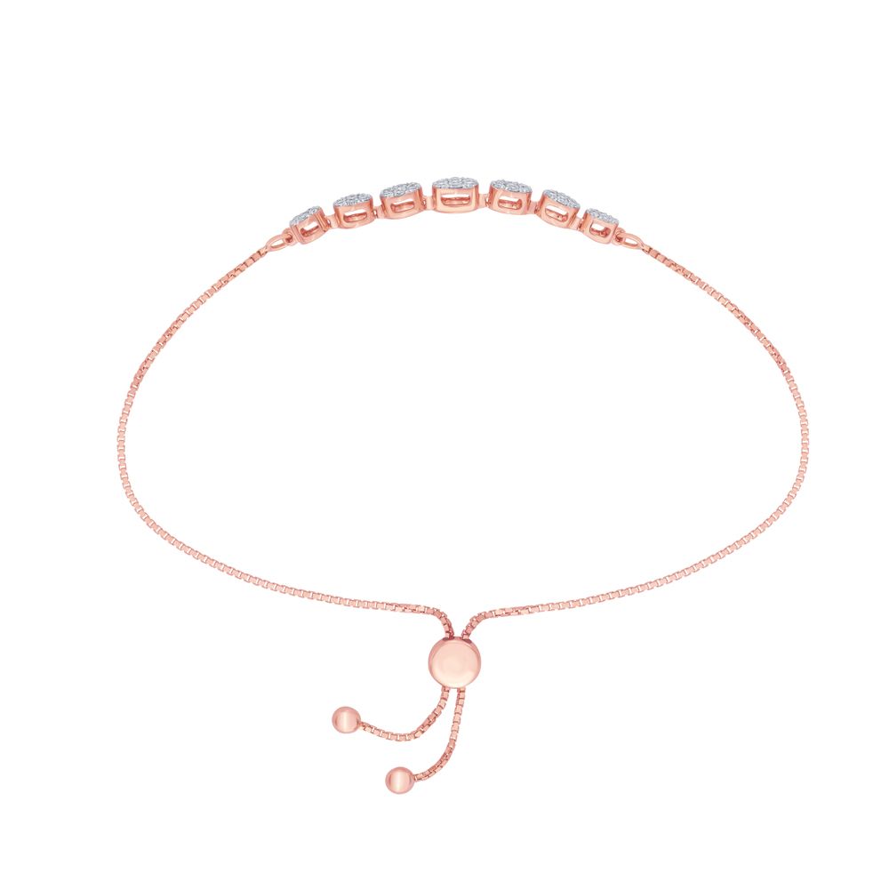 Glamorous Diamond Bracelet in Circular Design-Bracelets-OBR23005-D300XKB