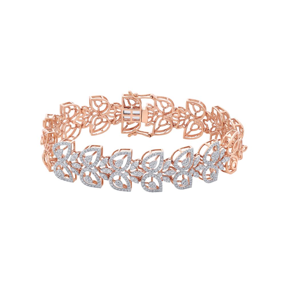 Delicate Filigree Diamond Bracelet-All Jewellery-OBR23009-D300XAB