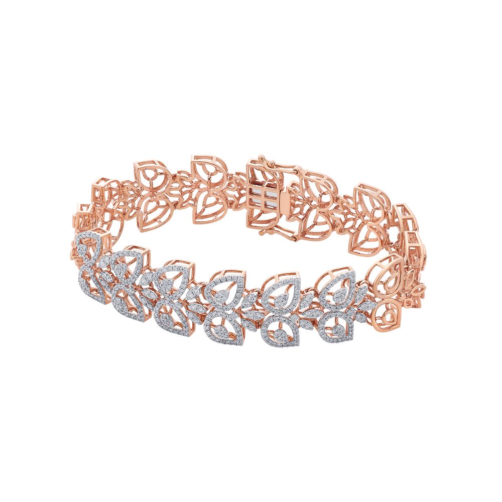 Delicate Filigree Diamond Bracelet-All Jewellery-OBR23009-D300XAB