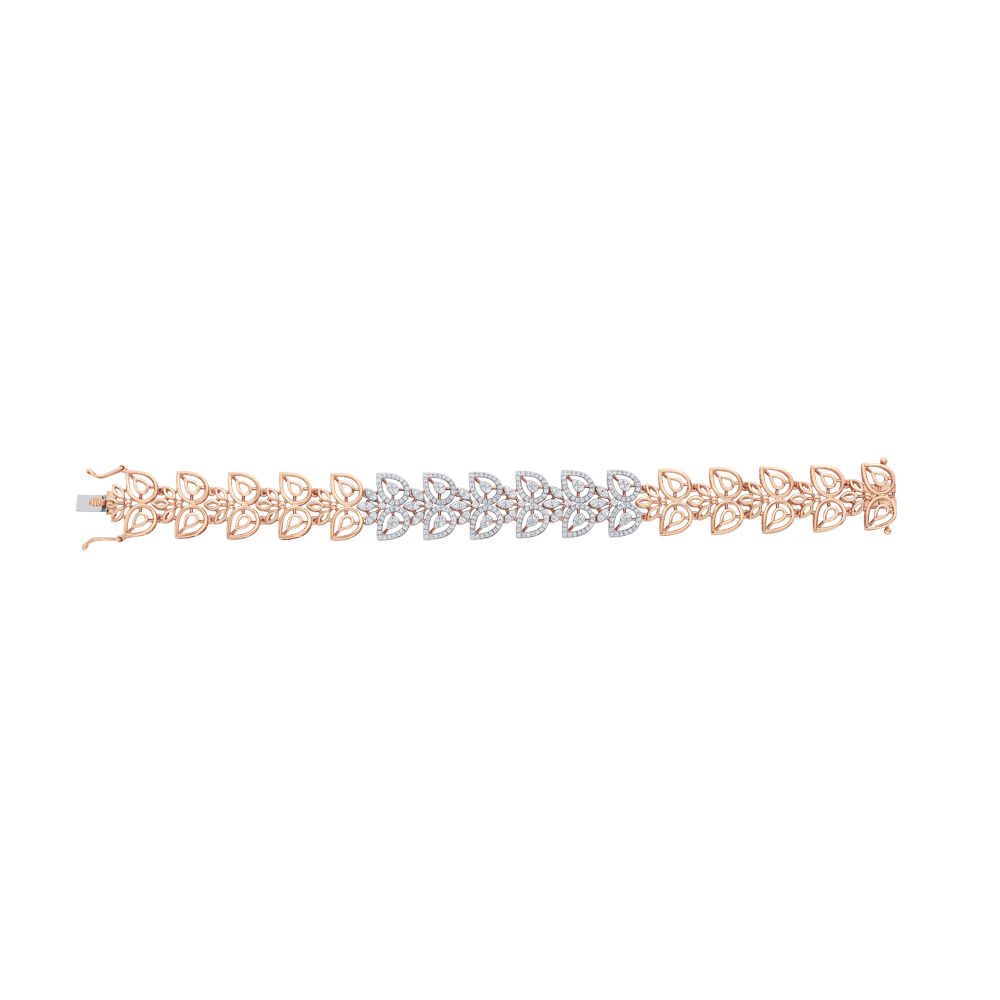 Delicate Filigree Diamond Bracelet-All Jewellery-OBR23009-D300XAB
