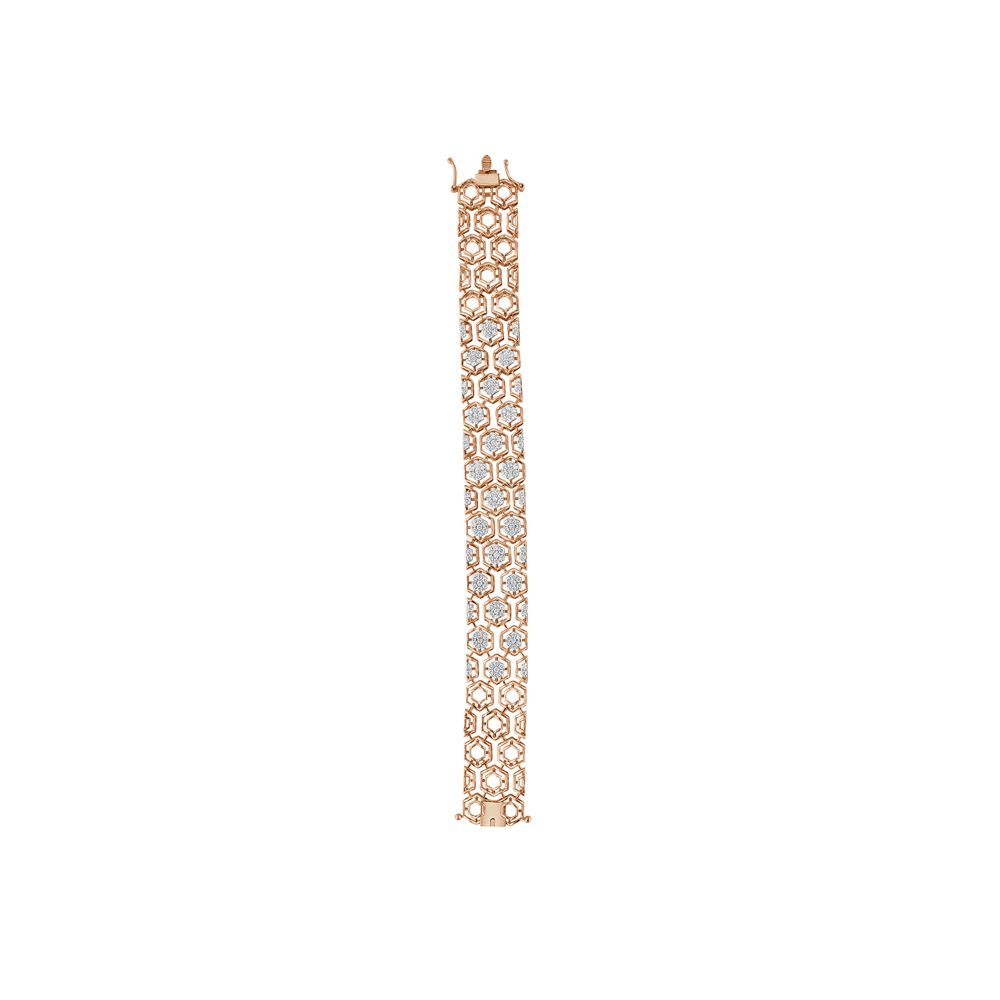 Alluring Diamond and Rose Gold Bracelet-All Jewellery-OBR23010-D300XAB