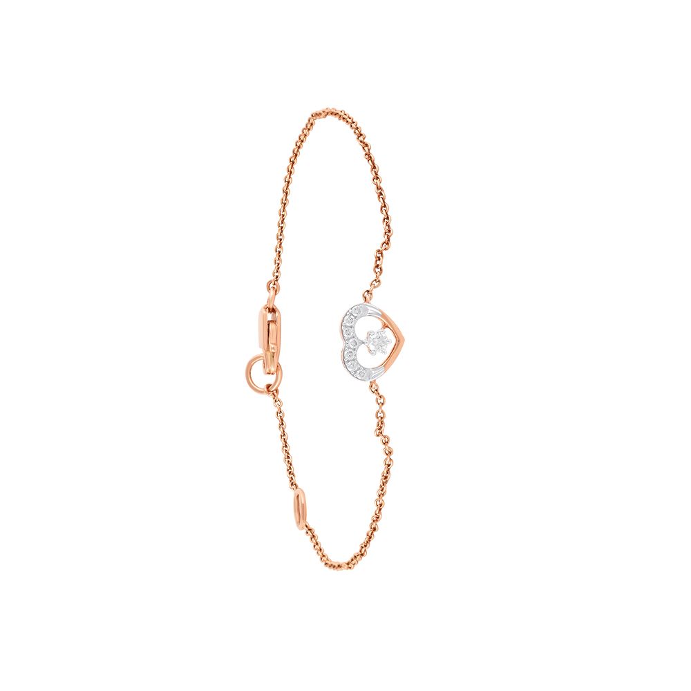Pretty Heart Design Diamond Bracelet-Bracelets-OBR23S02