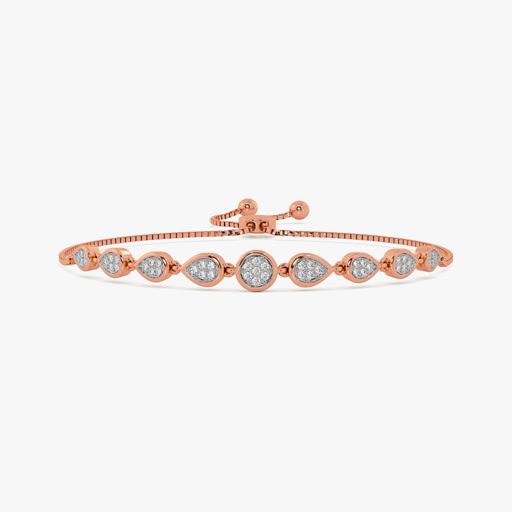 Delicate 14KT Rose Gold Bracelet-Bracelets-OBR23S08