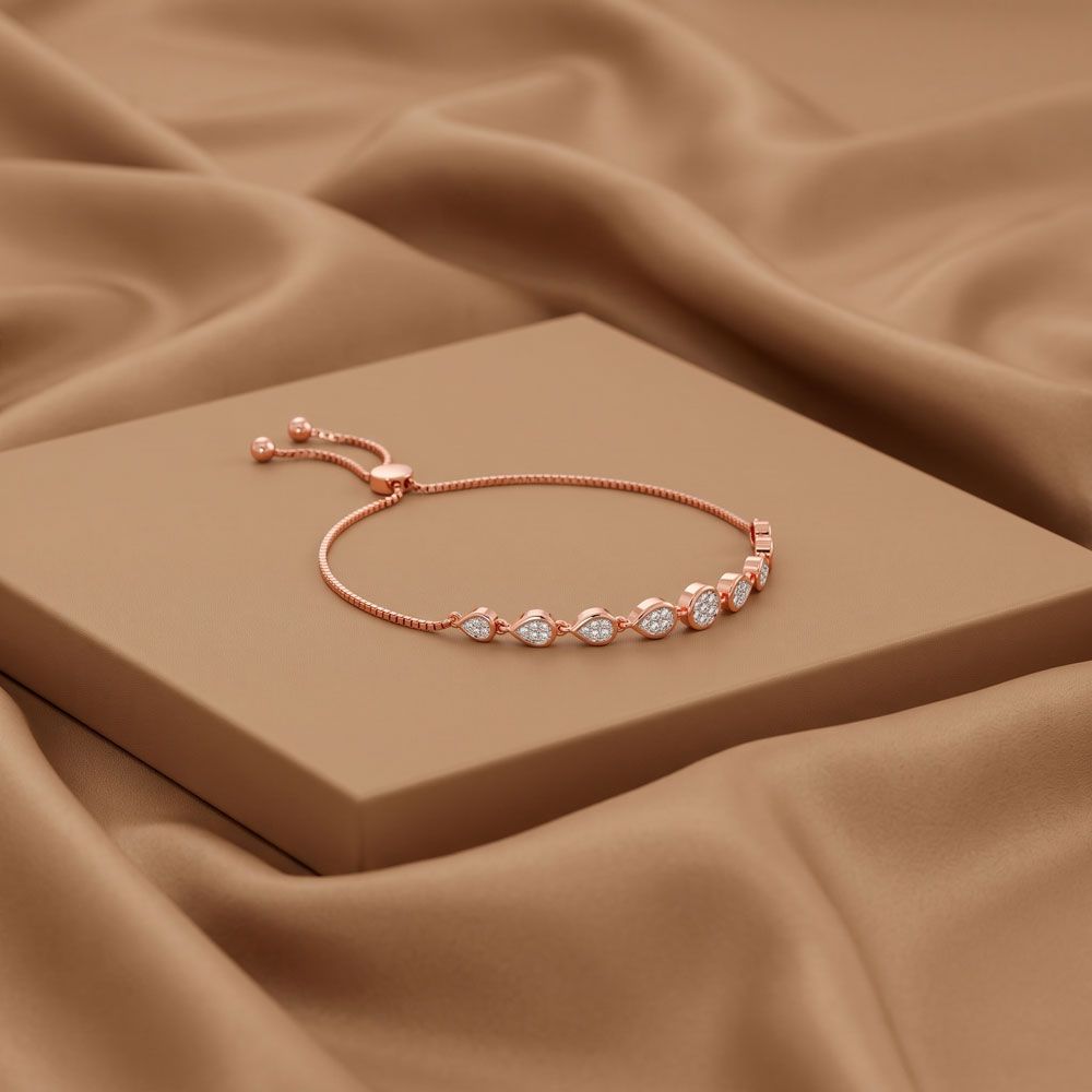 Delicate 14KT Rose Gold Bracelet-Bracelets-OBR23S08