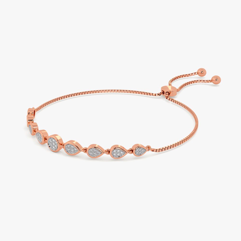 Delicate 14KT Rose Gold Bracelet-Bracelets-OBR23S08