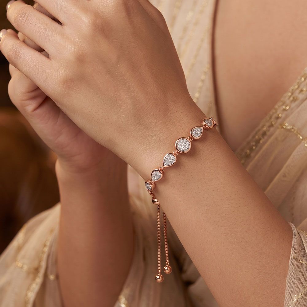 Delicate 14KT Rose Gold Bracelet-Bracelets-OBR23S08