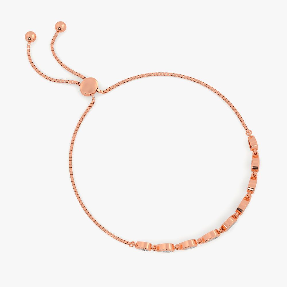 Delicate 14KT Rose Gold Bracelet-Bracelets-OBR23S08