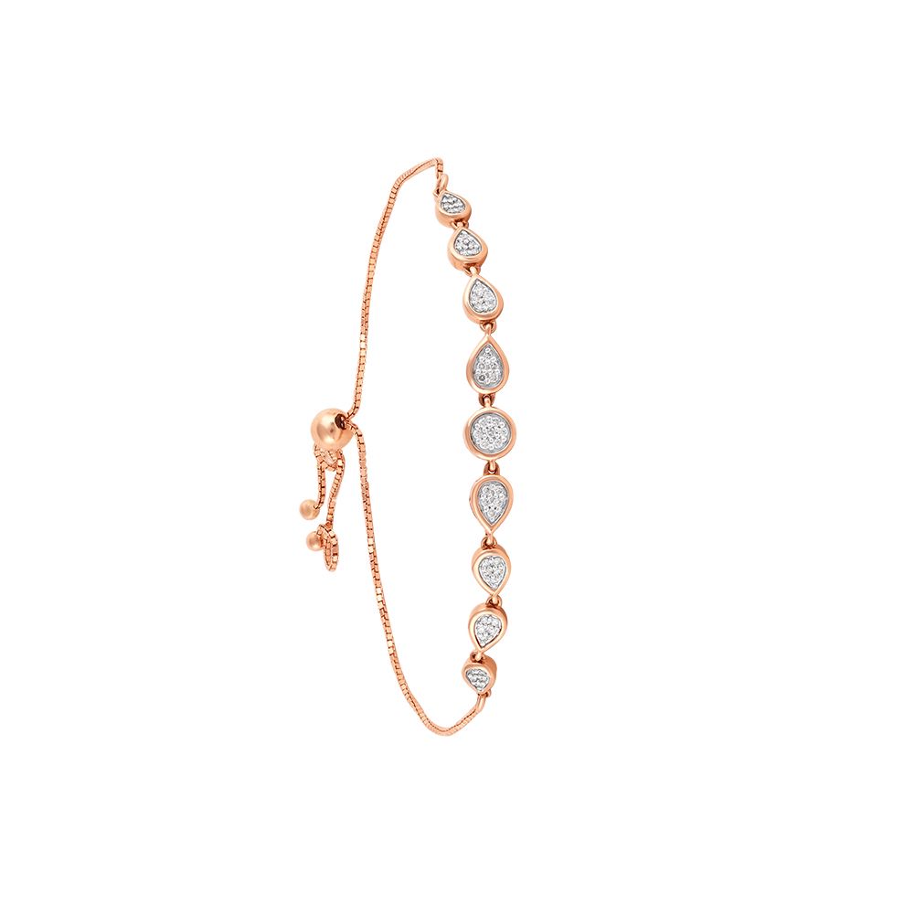 Delicate 14Kt Rose Gold Bracelet-Bracelets-OBR23S08