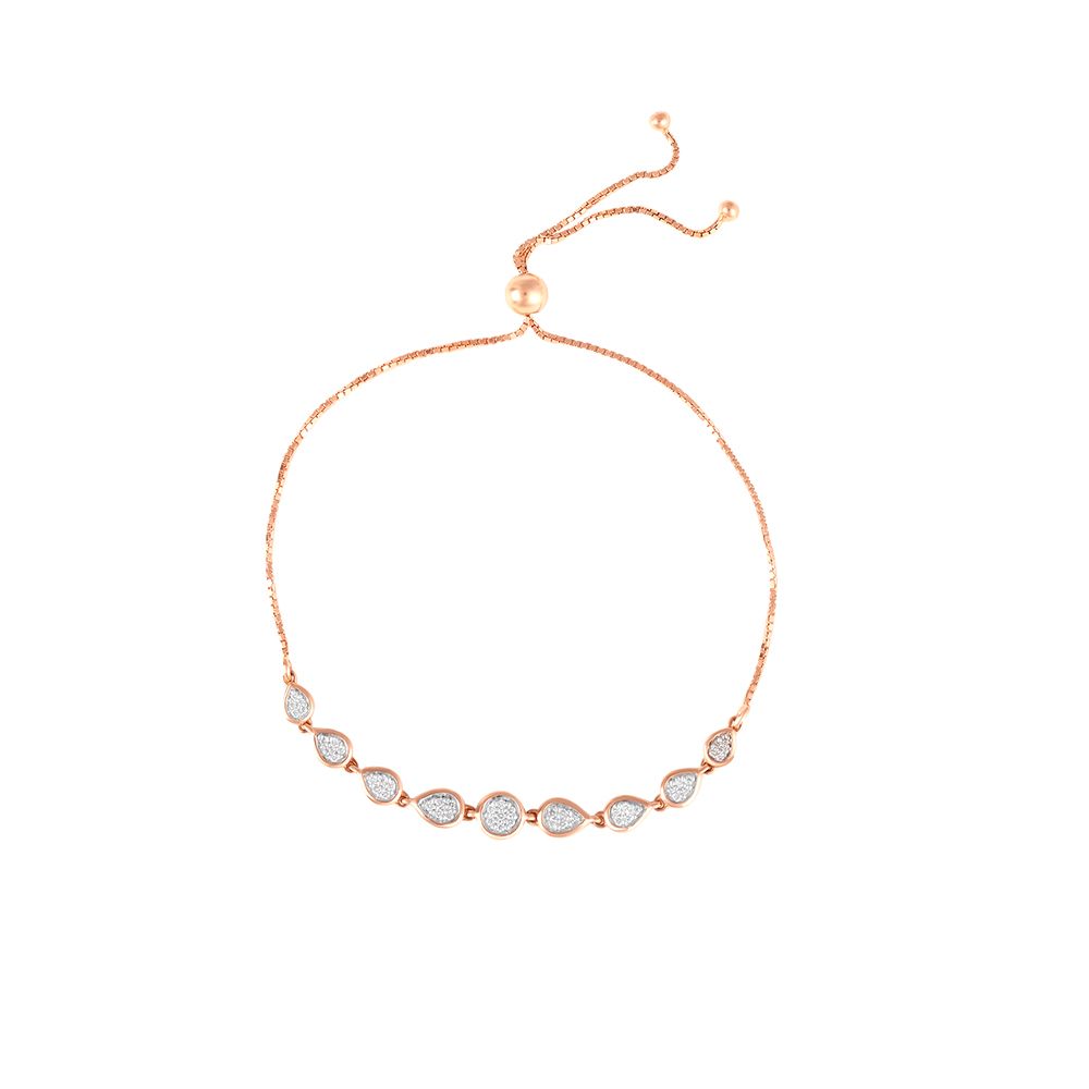 Delicate 14Kt Rose Gold Bracelet-Bracelets-OBR23S08