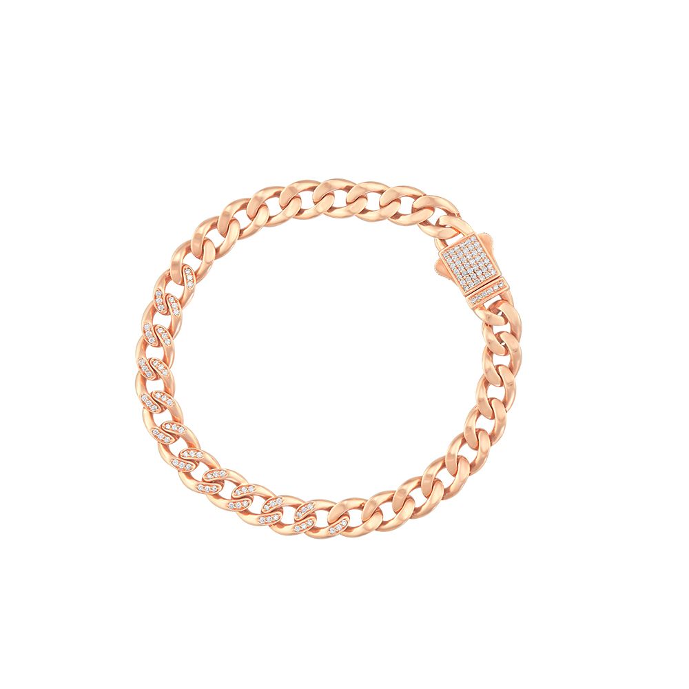 Subtle Mens Diamond Link Bracelet-Bracelets-OBR24S13