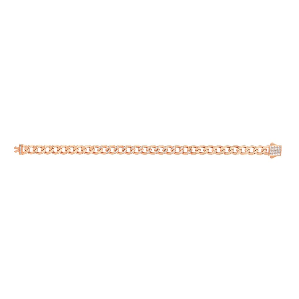 Subtle Diamond Link Bracelet for Men-Bracelets-OBR24S13