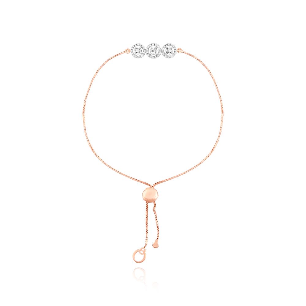 Elegant Diamond Rose Gold Bracelet-Bracelets-OBR24A19-D900XKC