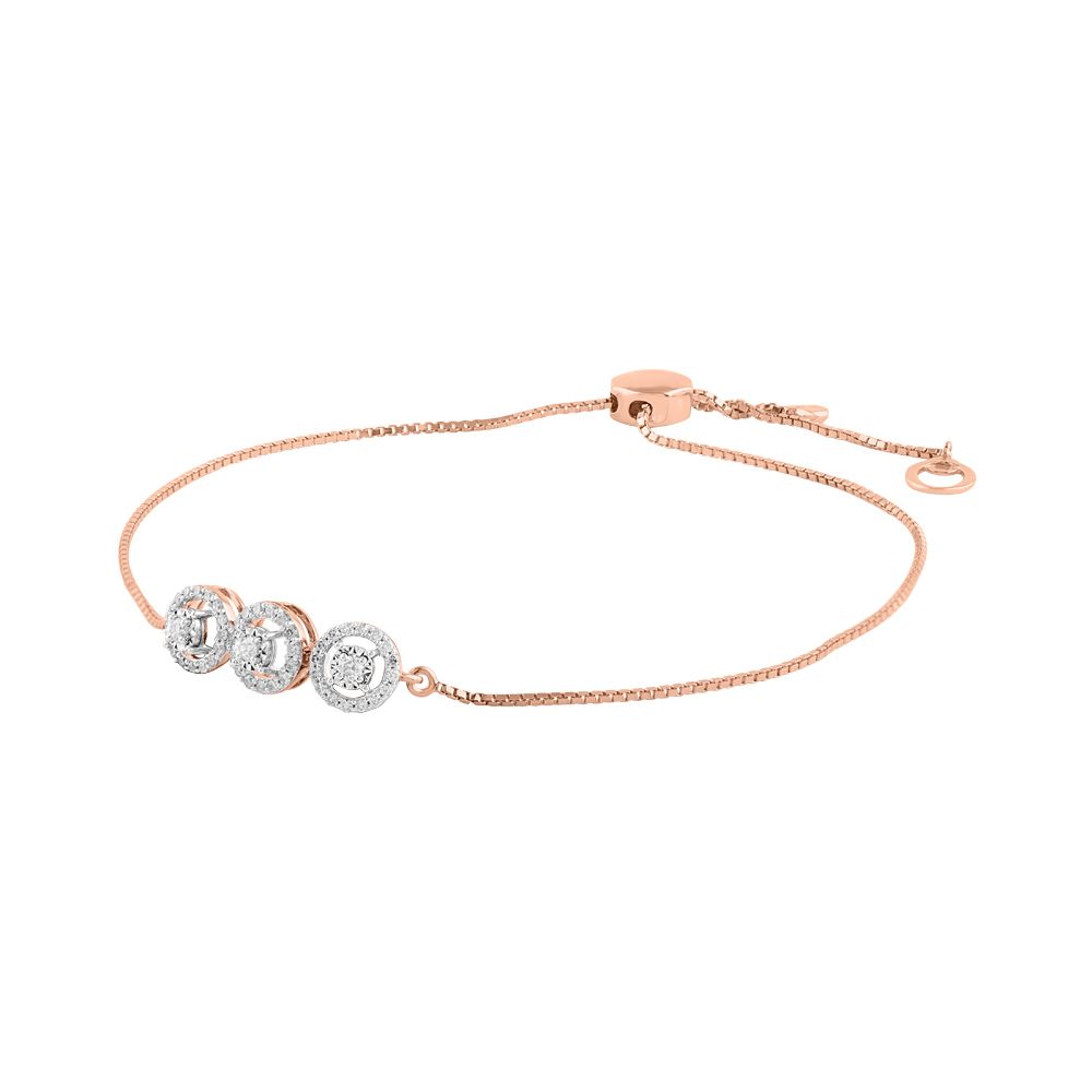Elegant Diamond Rose Gold Bracelet-Bracelets-OBR24A19-D900XKC