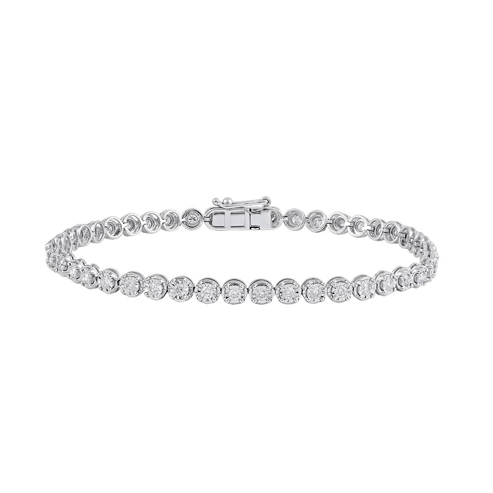 Classic Tennis Diamond Bracelet-Bracelets-OBR24C31-D400WAC