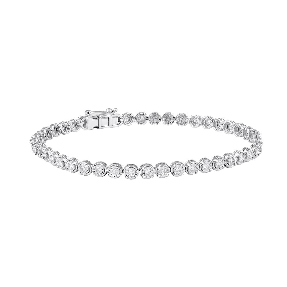 Classic Tennis Diamond Bracelet-Bracelets-OBR24C31-D400WAC
