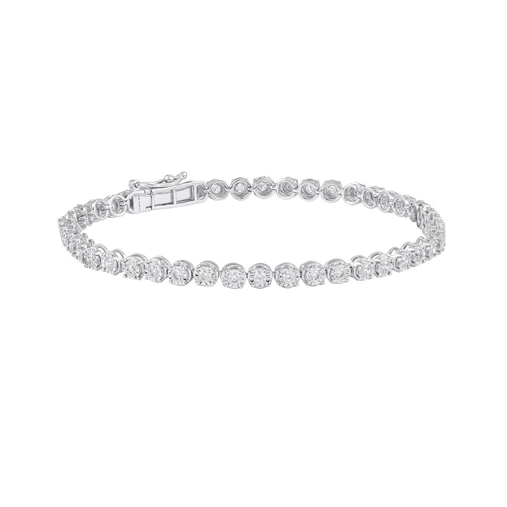 Artistic String Design Diamond Bracelet-Bracelets-OBR24C33-D400WAC
