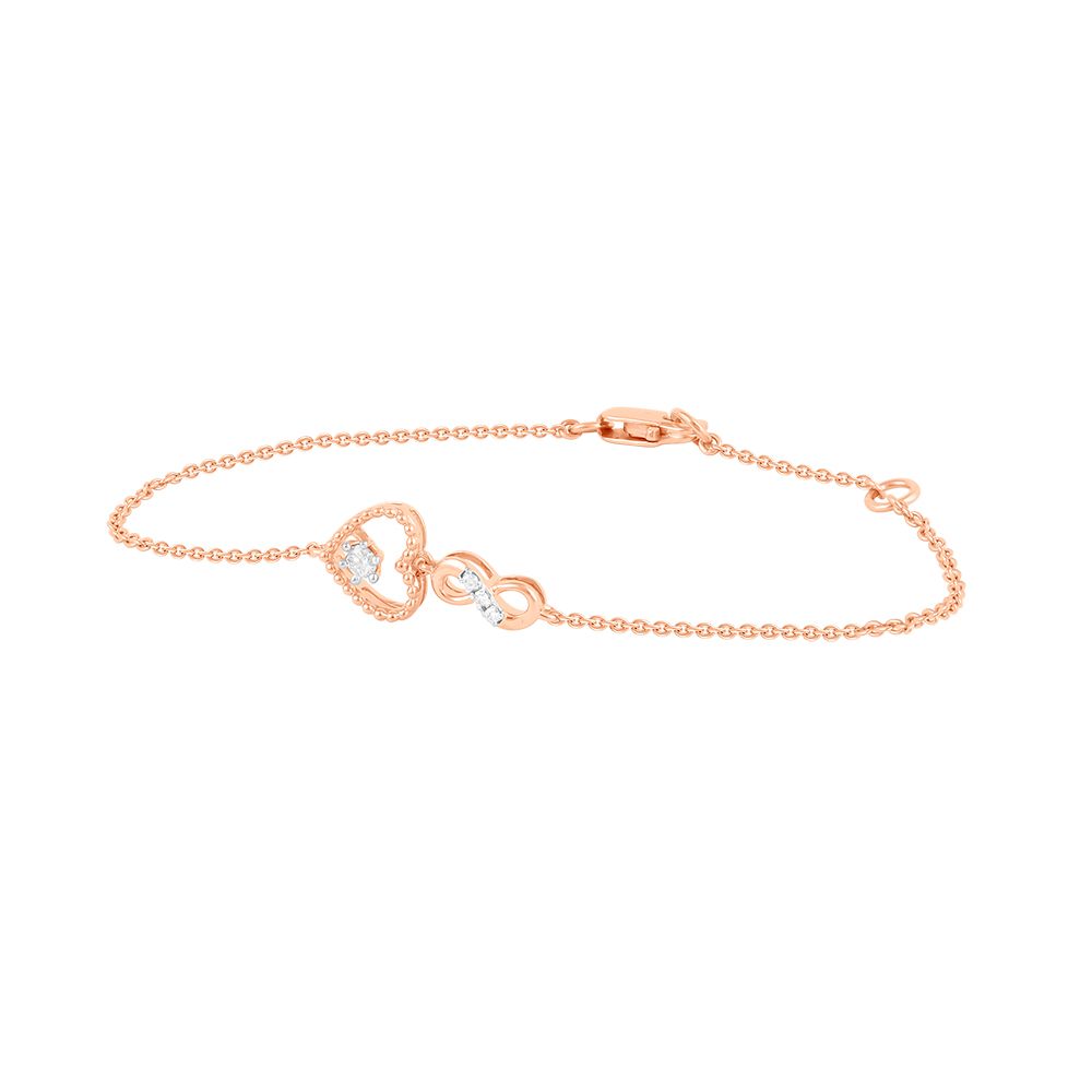 Delicate Rose Gold and Diamond Bracelet-Bracelets-OBR24S04