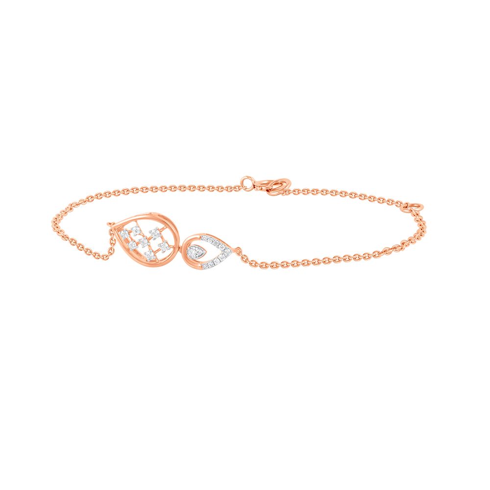 Teardrop Design Diamond Bracelet-Bracelets-OBR24S05