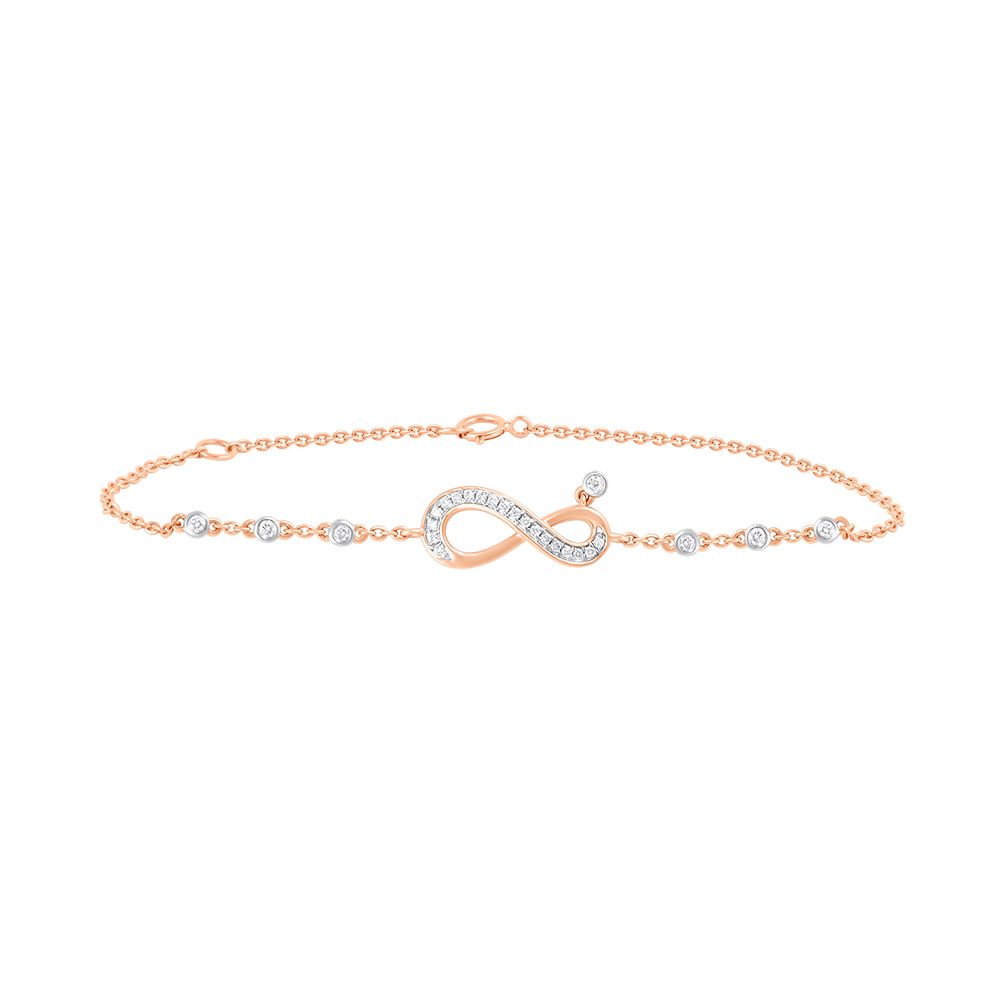 Infinity Design 18Kt Rose Gold Bracelet-Bracelets-OBR24S09