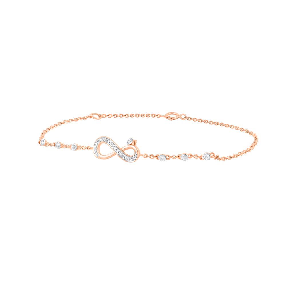 Infinity Design 18Kt Rose Gold Bracelet-Bracelets-OBR24S09