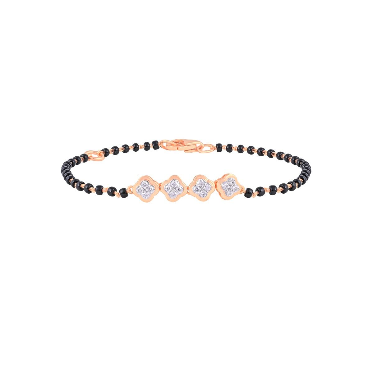 Casual Rose Gold and Diamond Bracelet-Bracelets-OBR24S26