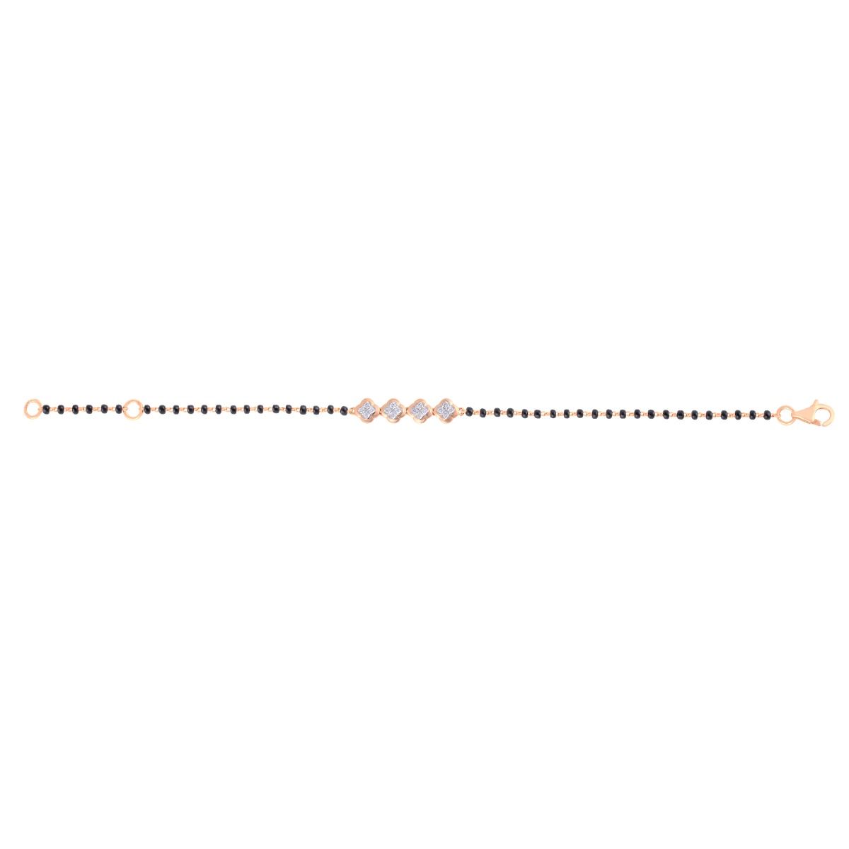 Casual Rose Gold and Diamond Bracelet-Bracelets-OBR24S26