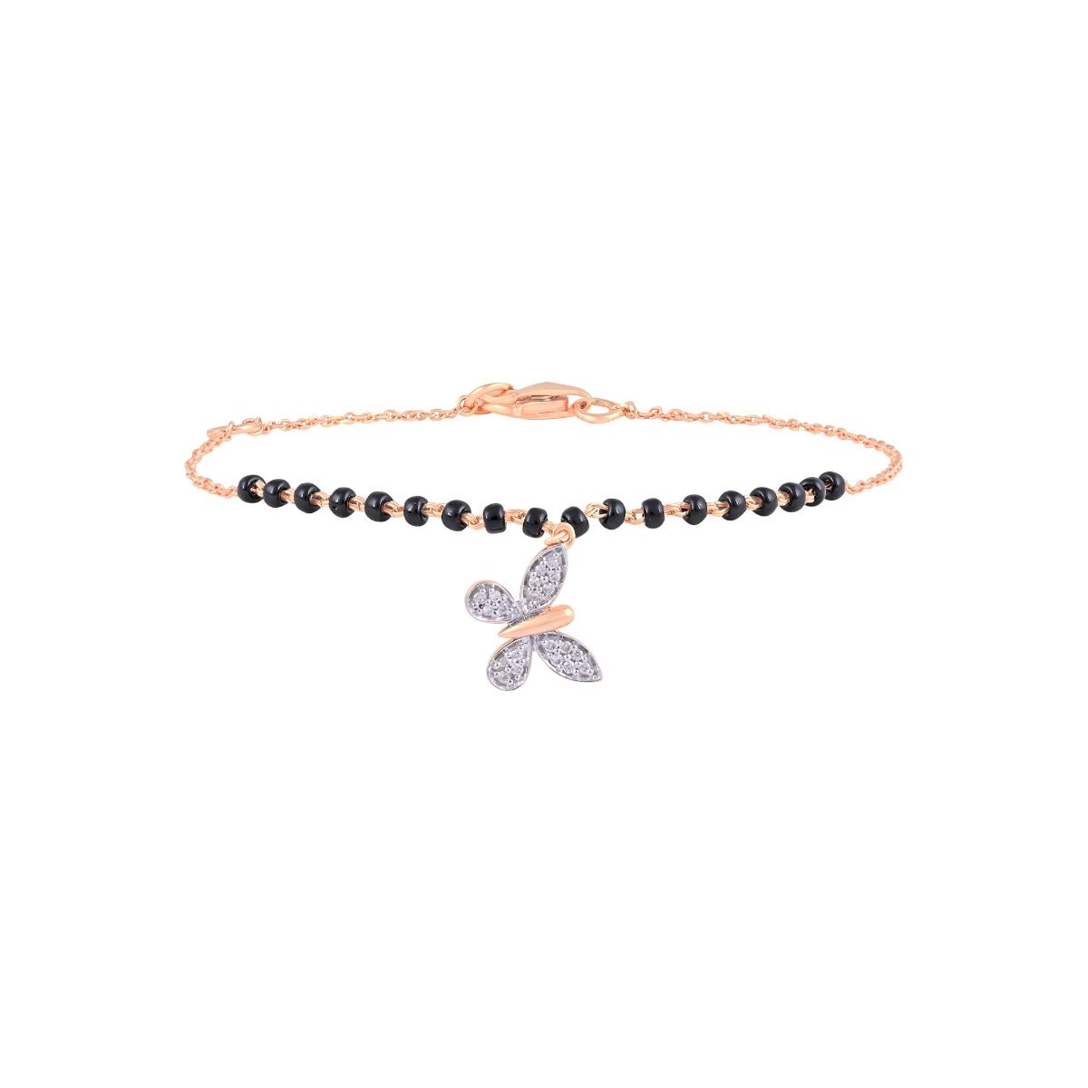 Gleaming Butterfly Design Diamond Bracelet-Bracelets-OBR24S27