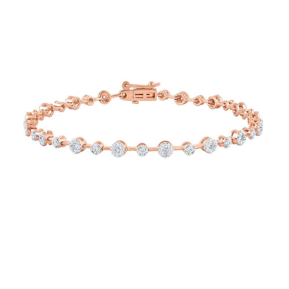 Captivating 18KT Rose Gold Composite Women Bracelet-Bracelets-OBR24S33