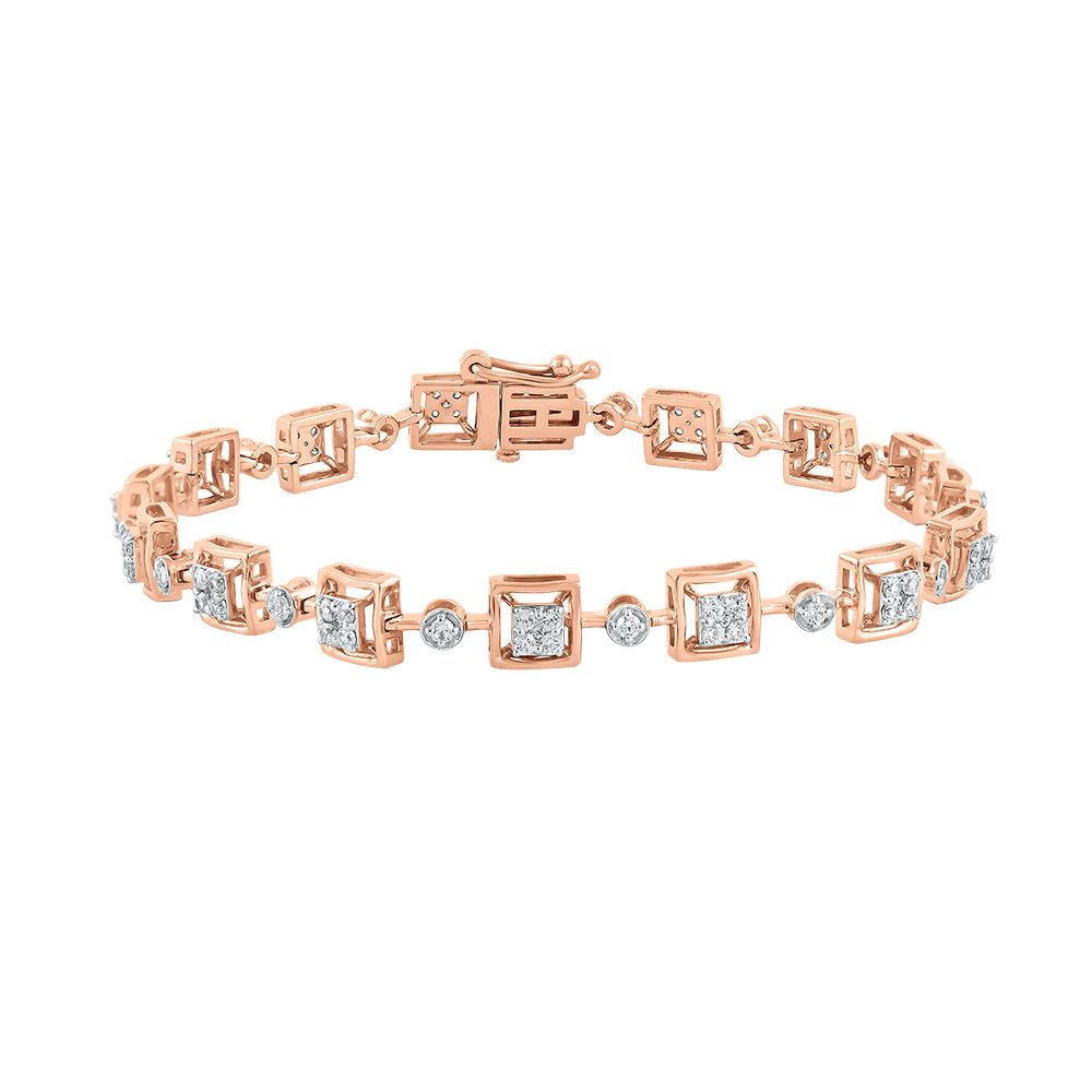 Enchanting 18KT Rose Gold Composite Women Bracelet-Bracelets-OBR24S34
