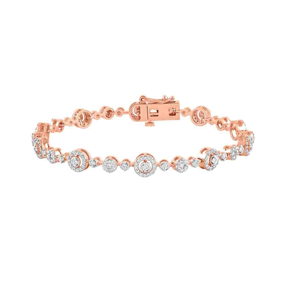 Magnificent 18KT Rose Gold Composite Women Bracelet-Bracelets-OBR24S35