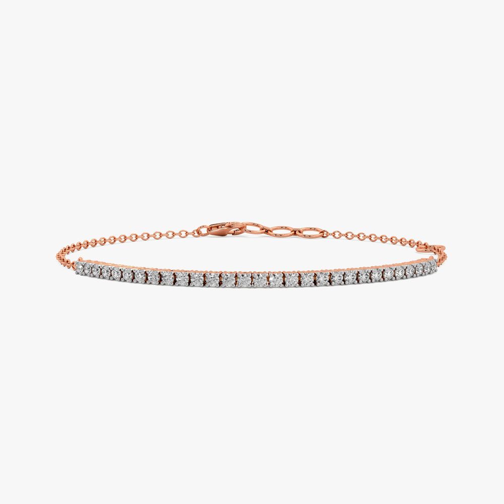 Eye-Catching 18KT Rose Gold Women Bracelet-Bracelets-OBR24S38