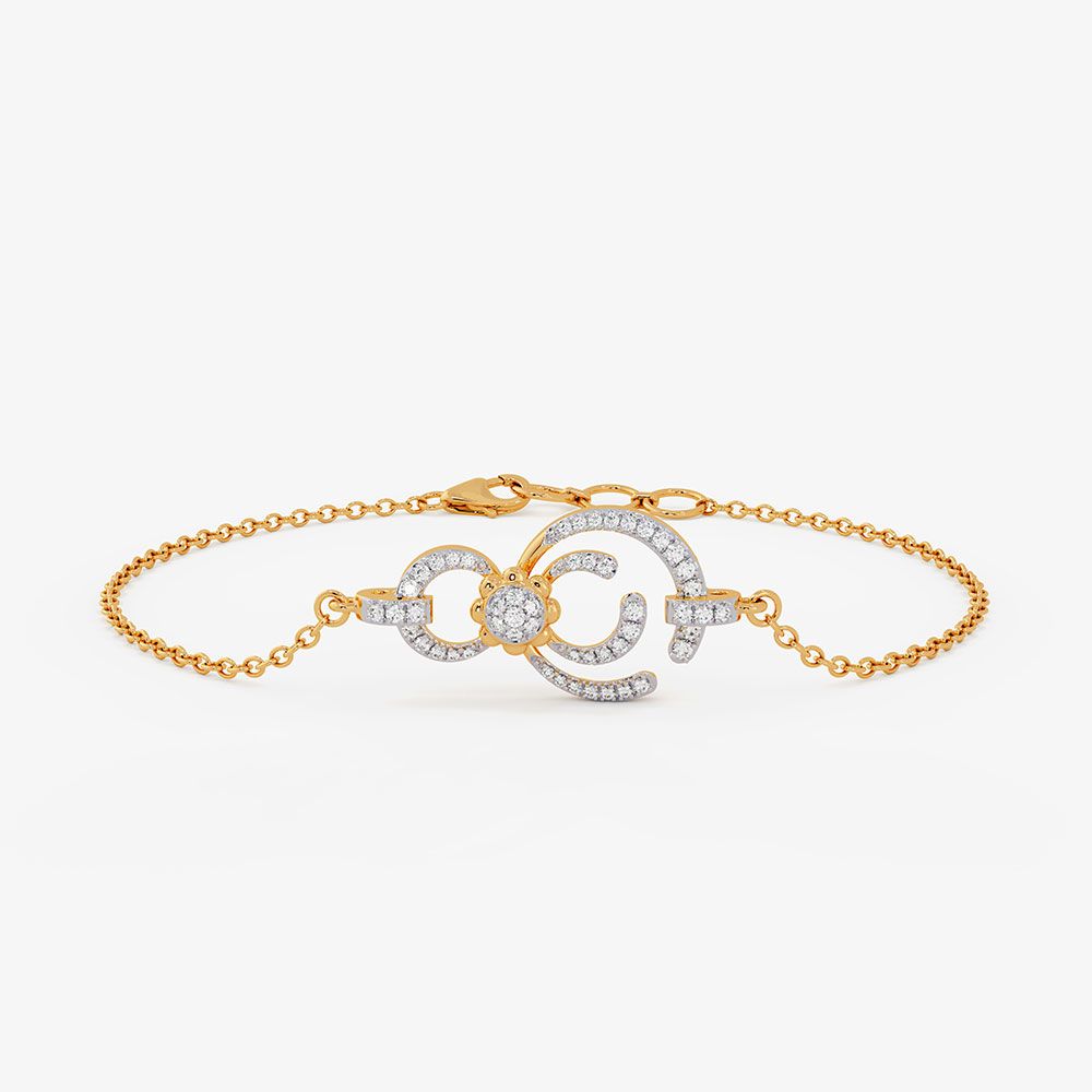 Dainty Cosmos 14KT Diamond Chain Bracelet-All Jewellery-OBR26AE8