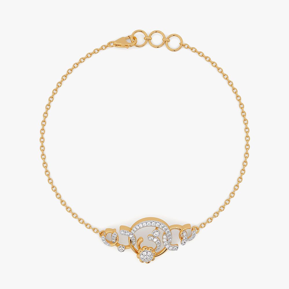 Beautiful Cosmos 14KT Diamond Chain Bracelet-All Jewellery-OBR26S36
