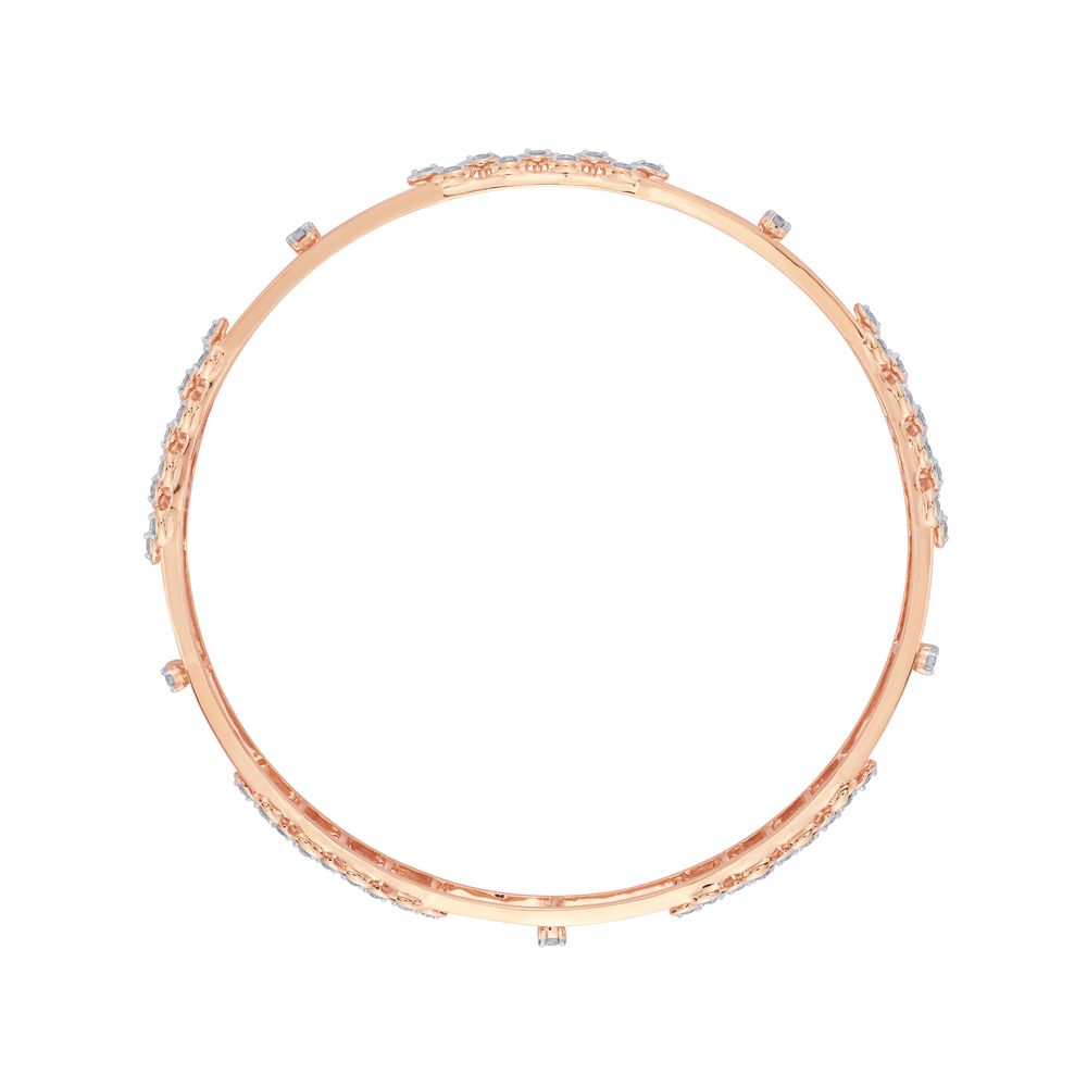 Exquisite 18KT Rose Gold and Diamond Bangle-Bangles-OBS23001