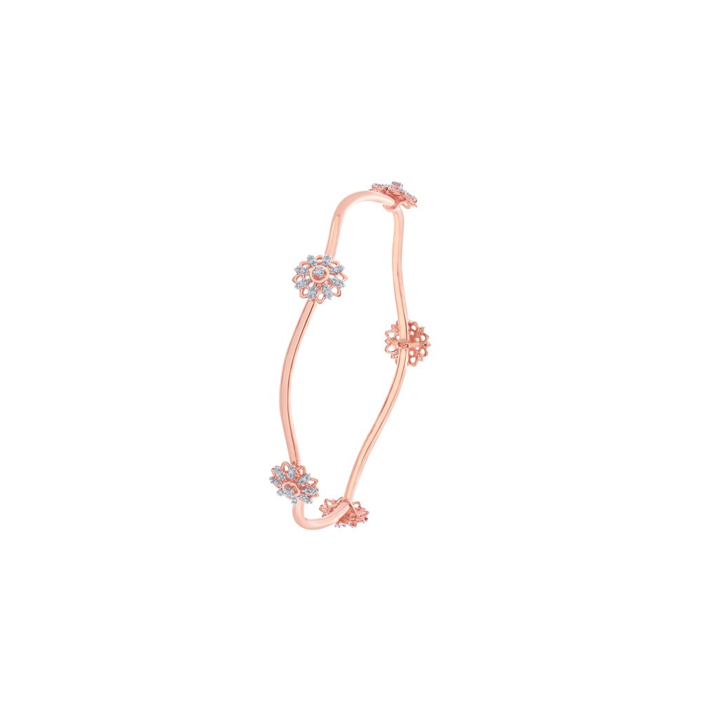 Precious 18KT Rose Gold Bangle-All Jewellery-OBS23003