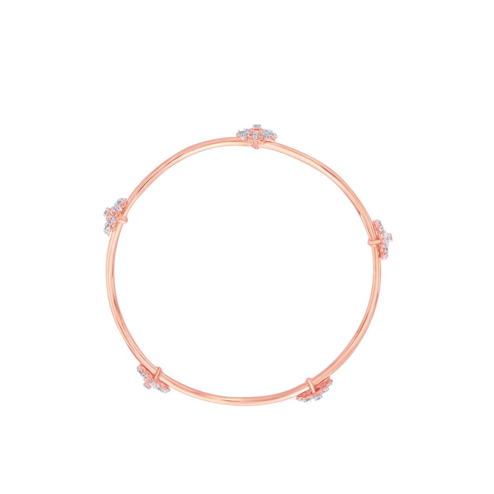 Precious 18KT Rose Gold Bangle-All Jewellery-OBS23003