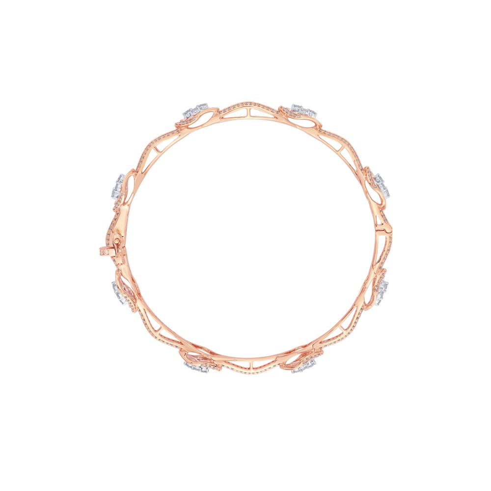 Glamourous Diamond Rose Gold Bangle-All Jewellery-OBS23004