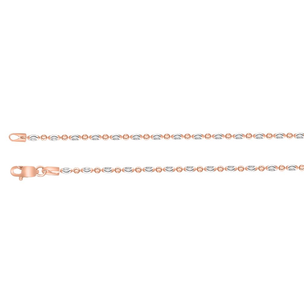 Intricate 14KT Rose and White Gold Mens Chain-Gold-OCH22006-D000OGC