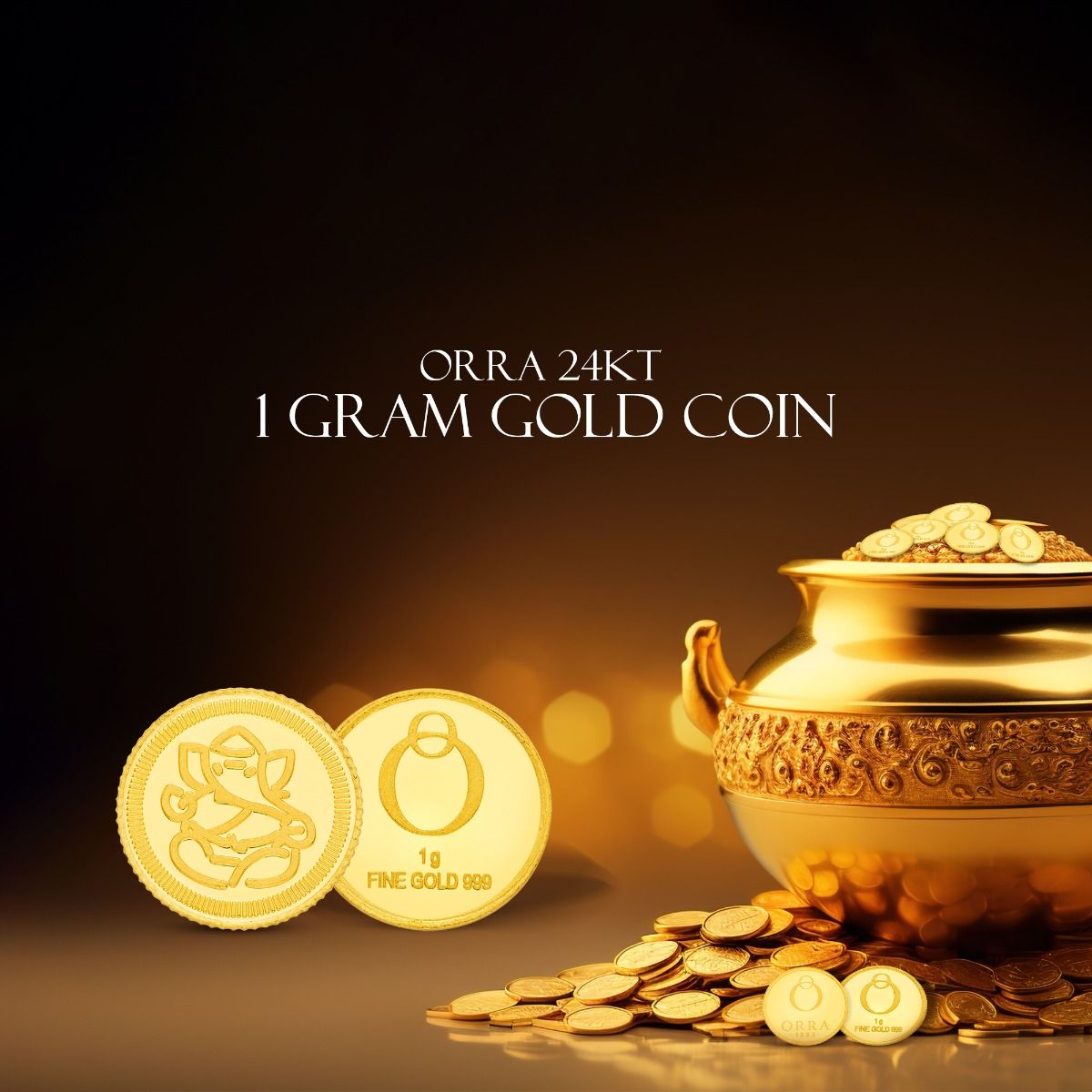 ORRA 24KT 1 GM Ganesh Gold Coin-All Jewellery-OCO22005-D000Y0E