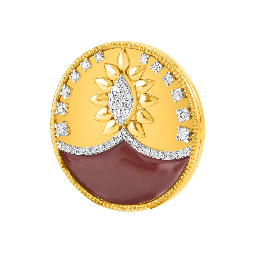 Buy Eternal Brilliance Diamond-Studded Gold Diya Coin OCO22016-D900Y0B  Online at ORRA.
