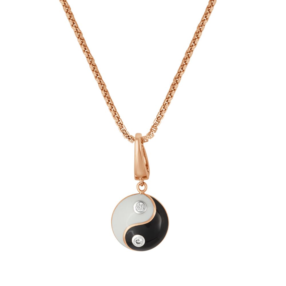Ying Yang 14KT Rose Gold Pendant-Pendants-OCP22010-D900X0C