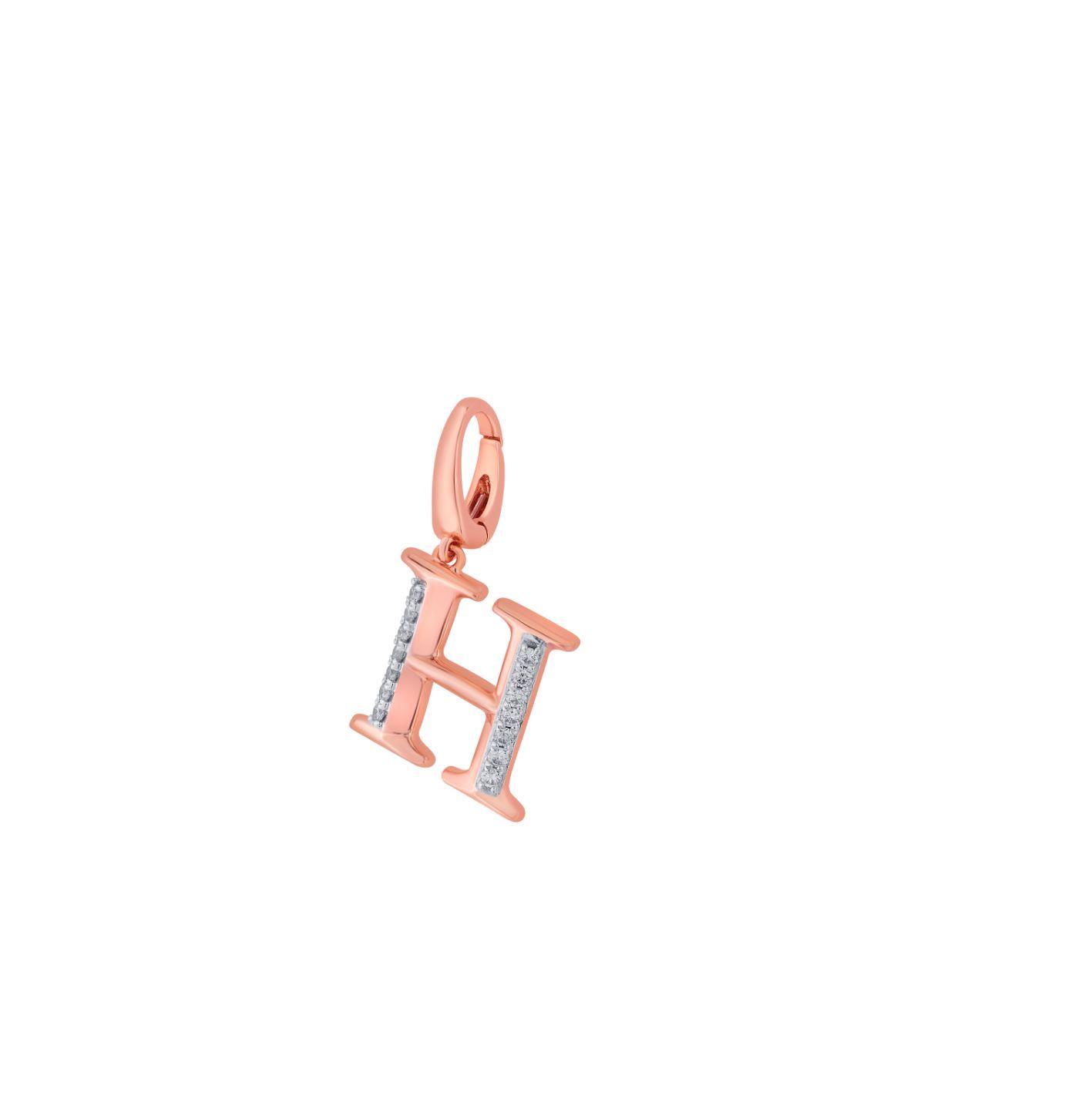 H Alphabet Diamond Pendant-Pendants-OCP22016-D900X0C