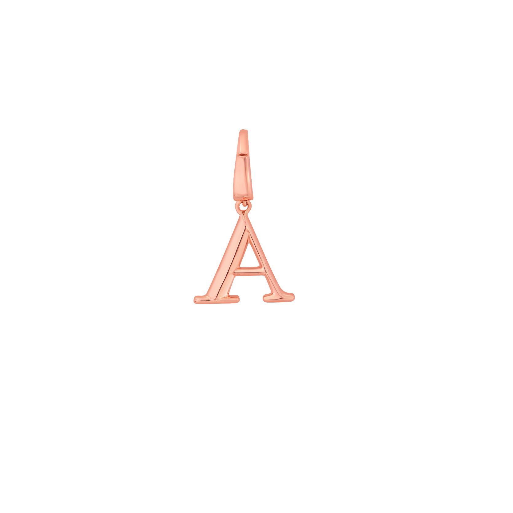A Alphabet Diamond Pendant in 14KT Rose Gold-Pendants-OCP22019-D900X0C