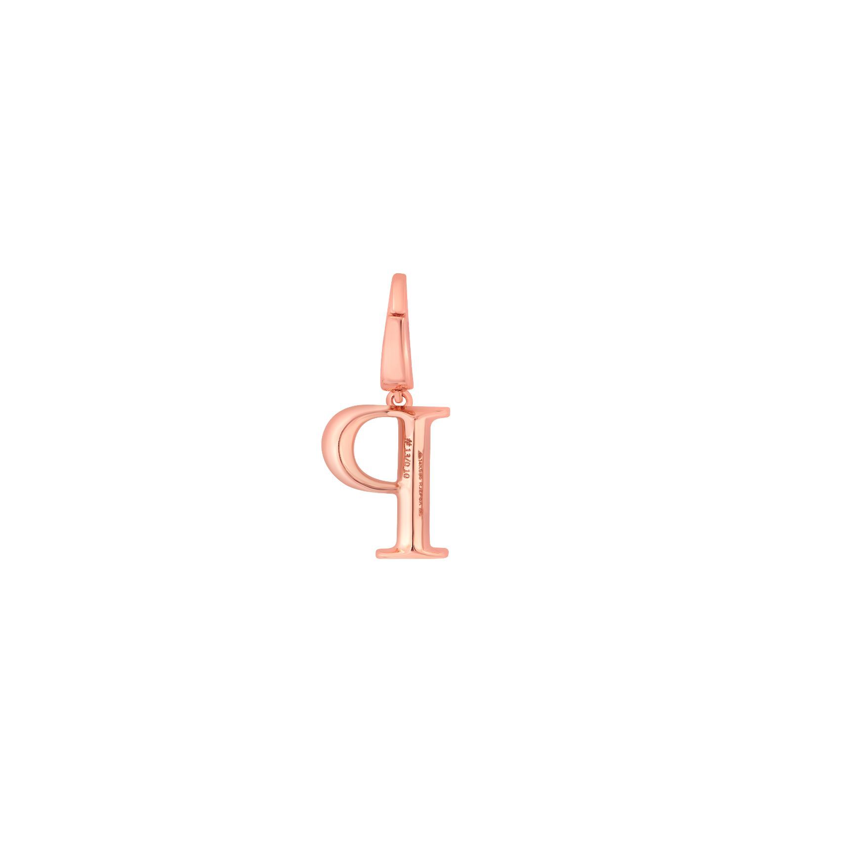 P Alphabet 14KT Rose Gold and Diamond Pendant-Pendants-OCP22025-D900X0C