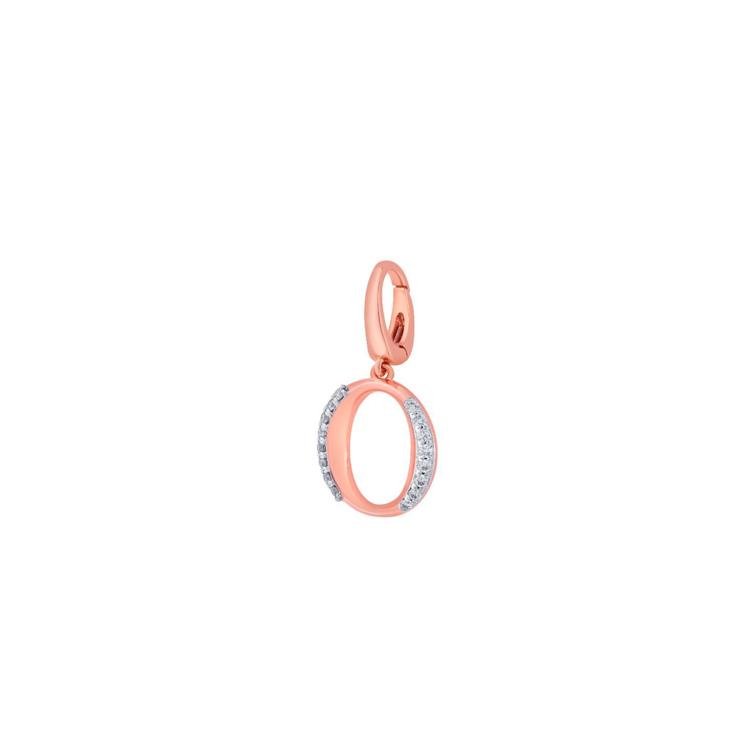 O Alphabet 14KT Rose Gold and Diamond Pendant-Pendants-OCP22026-D900X0C