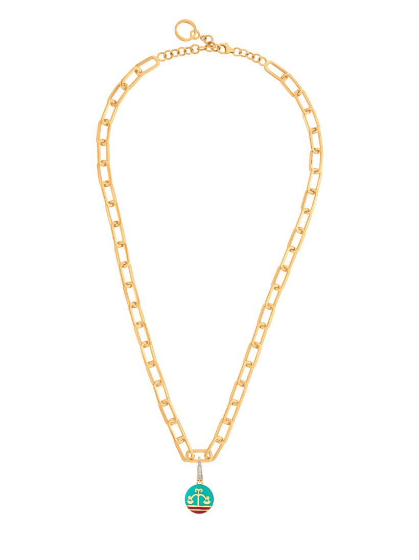 Libra Diamond Pendant in 14KT Rose Gold-Gold-OCP22039-D000X0C