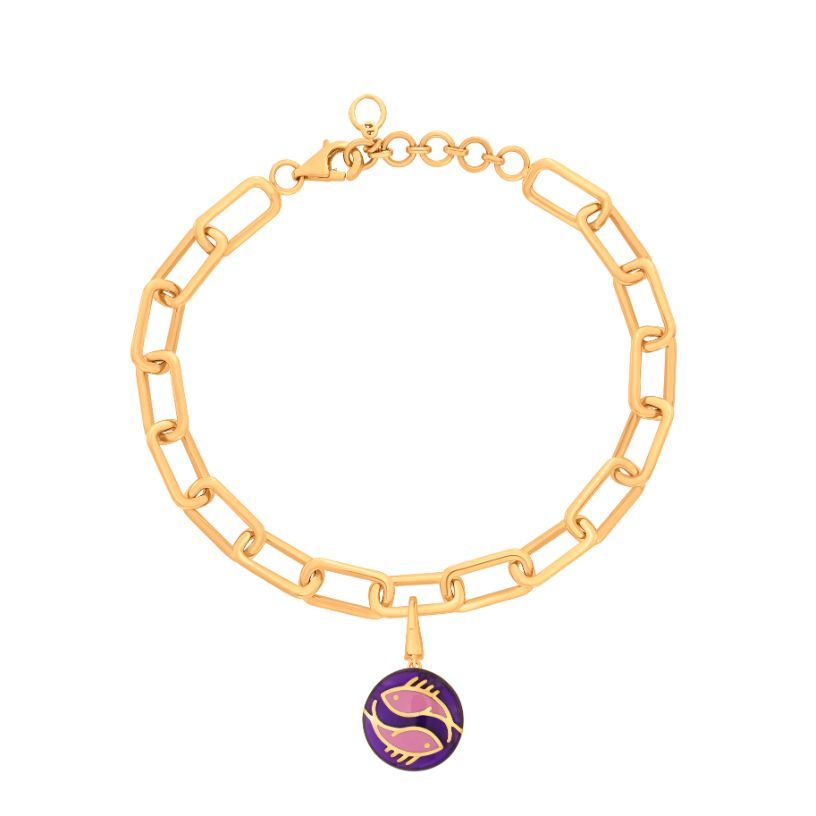 Pisces 14KT Rose Gold Pendant-Gold-OCP22042-D000X0C